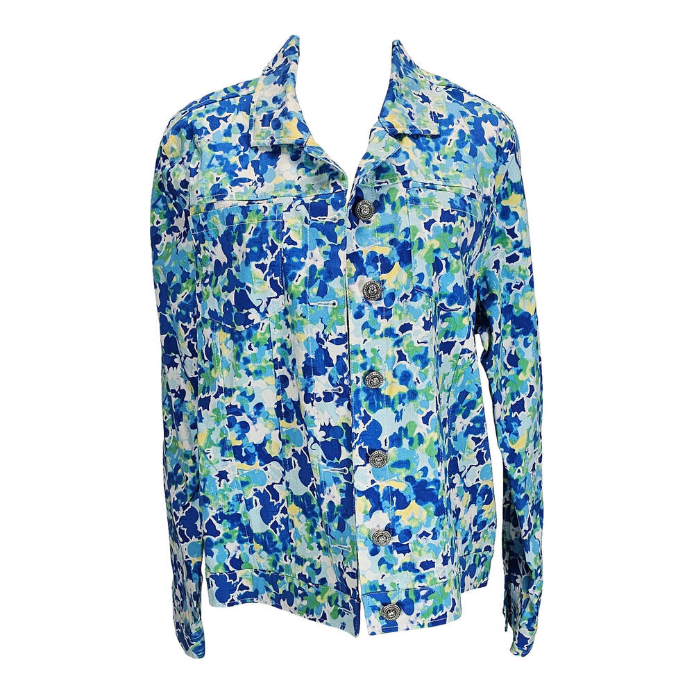 Sara Studio Floral Fiesta Women's Casual Jacket - Button Up Your Style!/XL